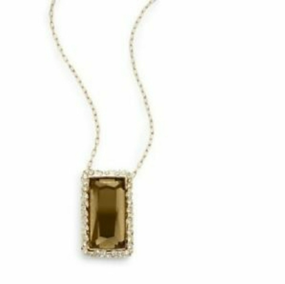 Alexis Bittar Smokey quartz crystal necklace